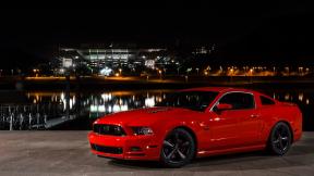 Ford Mustang, спортивный автомобиль, ночь