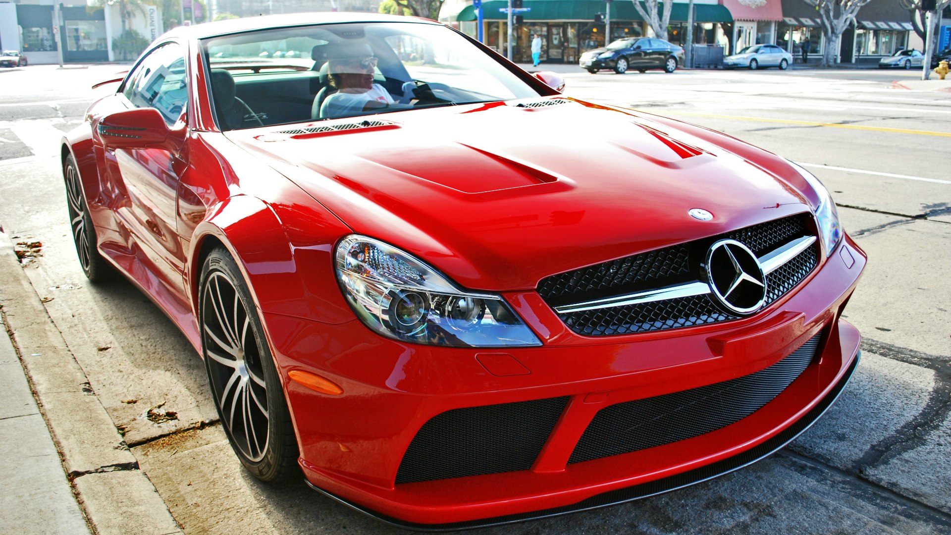 Red Mercedes Benz sl65 AMG