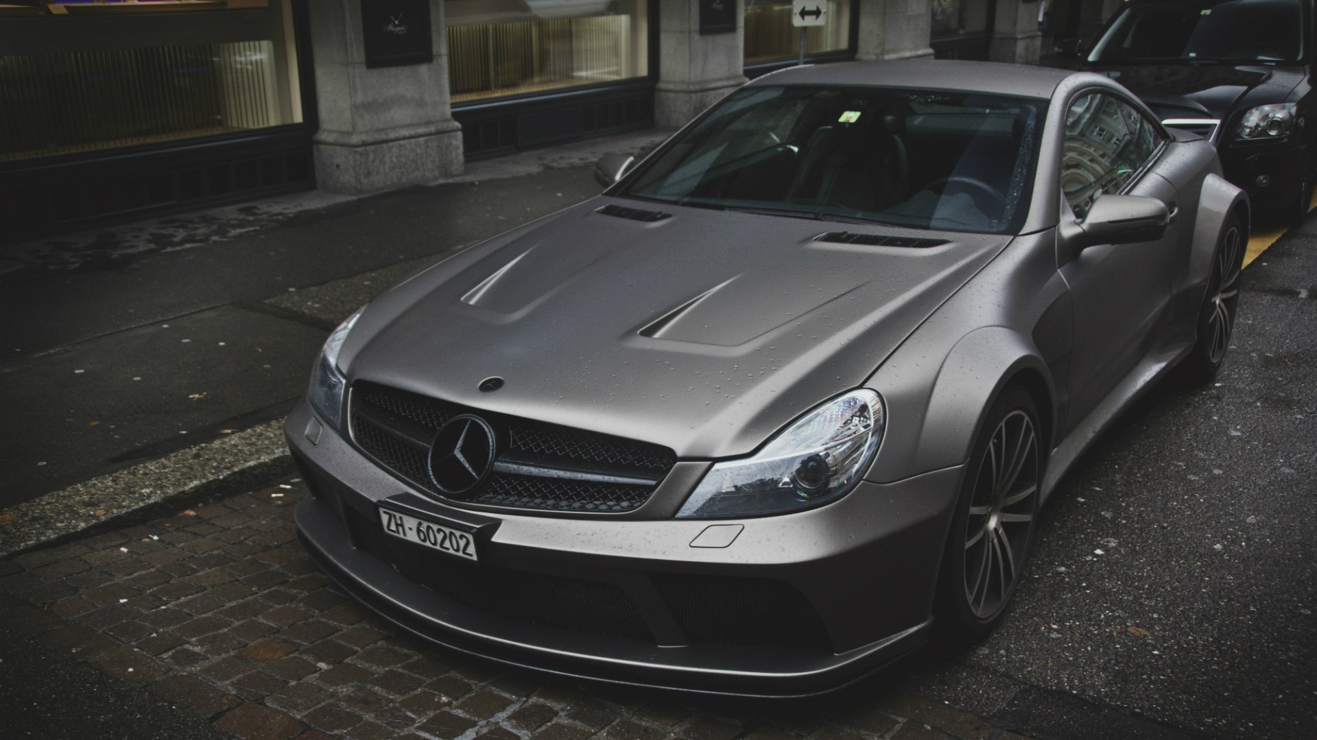 Серый матовый Мерседес sl65 AMG