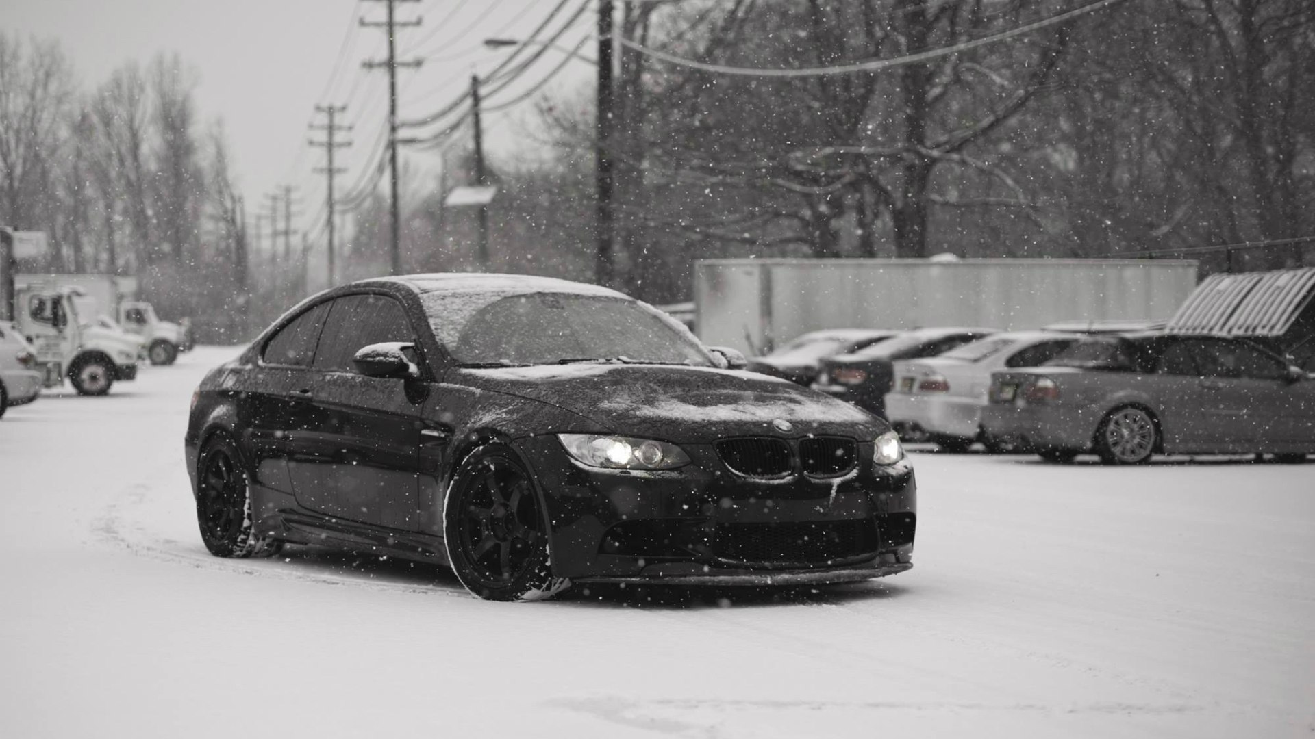 BMW m5 зима