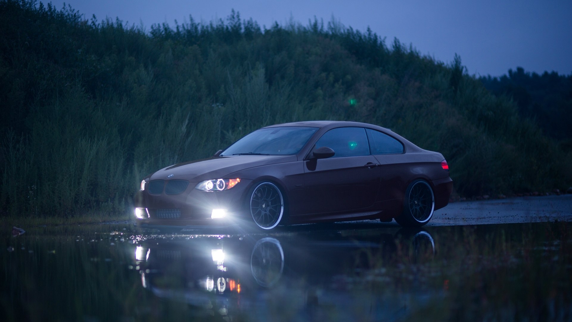 bmw e92 red 4k