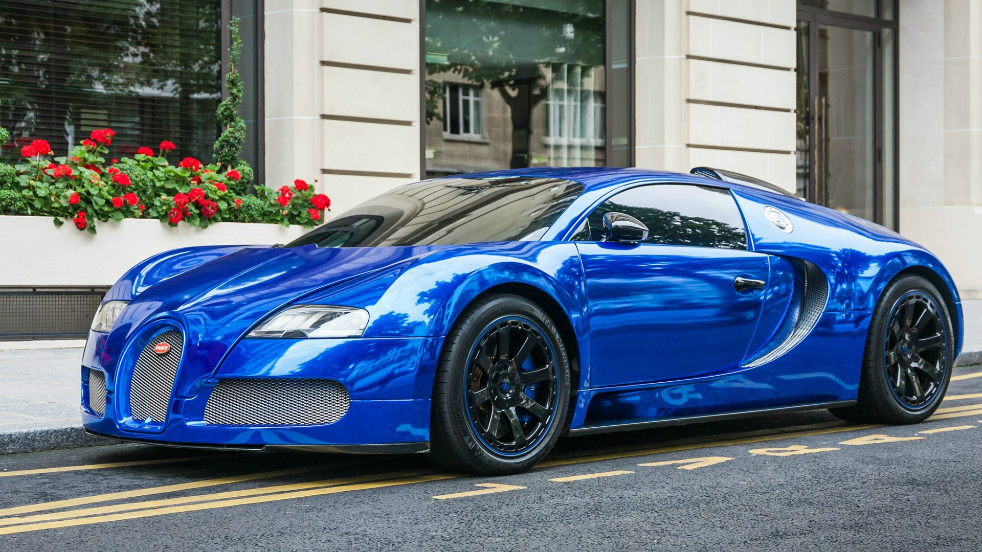 Bugatti Veyron super Sport синяя