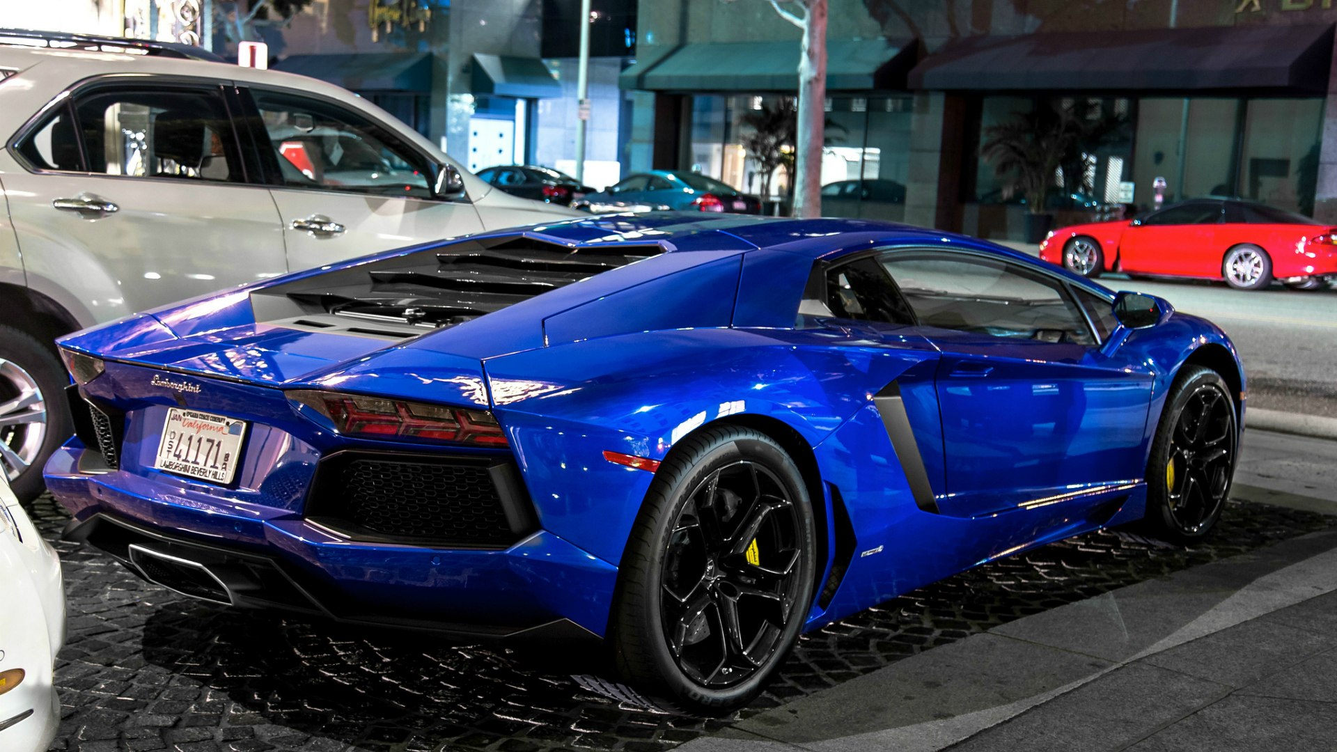 Lamborghini Aventador s синий в Петербурге