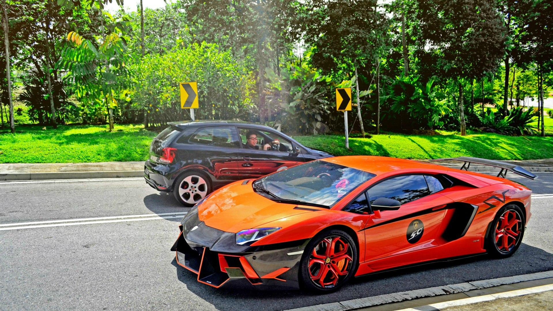 Aventador SV оранжевый