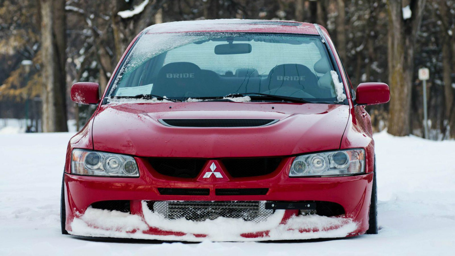 Mitsubishi Lancer Evolution 10 зима