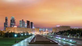 Москва, небоскрёбы, вечер, Россия