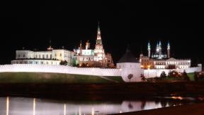 Россия, Казань, кремль, мечеть, ночной город