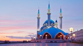 Россия, Казань, мечеть, вечер
