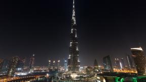 ОАЭ, Дубай, небоскрёбы, вечер, вечерний город