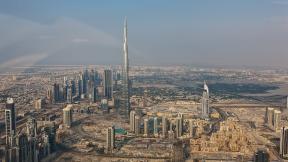 ОАЭ, Дубай, небоскрёбы, с высоты