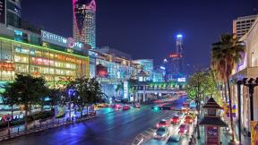Таиланд, Бангкок, вечер, вечерний город