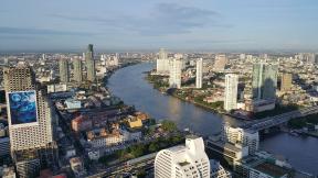 Таиланд, Бангкок, с высоты, река, мост