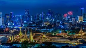 Таиланд, Бангкок, с высоты, вечер, вечерний город