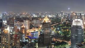 Таиланд, Бангкок, с высоты, вечер, вечерний город