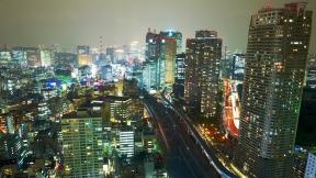 Япония, с высоты, вечер, вечерний город, небоскрёбы