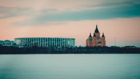 Россия, Нижний Новгород, река, зима