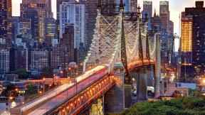 США, Нью-Йорк, мост, движение