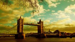 Англия, Лондон, река, мост