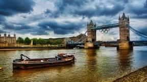 Англия, Лондон, река, мост