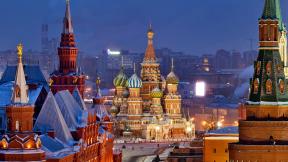 Россия, Москва, Кремль, собор, вечер