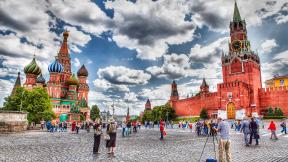 Россия, Москва, собор, Кремль, небо, Красная площадь
