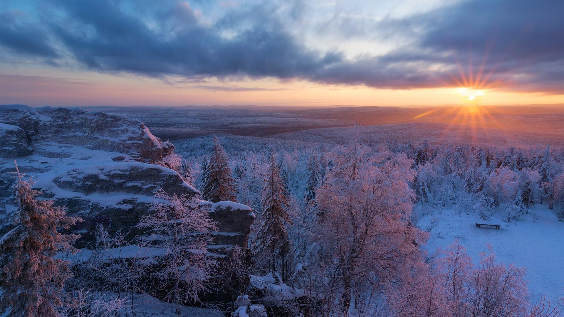 Горы Пермского края зима